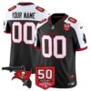 Tampa Bay Buccaneers 50th Season Patch Vapor Limited Custom Jersey - All Stitched - Black Alternate