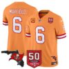 Tampa Bay Buccaneers Baker Mayfield 50th Season Patch Vapor Limited Jersey - All Stitched - Creamsicle
