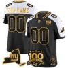 New York Giants 100th Season Patch Gold Vapor Limited Custom Jersey - All Stitched - Alternate