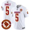 Washington Commanders Jayden Daniels Est. 1932 Patch Vapor Limited Jersey - All Stitched - White