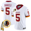 Washington Commanders Jayden Daniels Throwback Vapor Limited Jersey - All Stitched - White