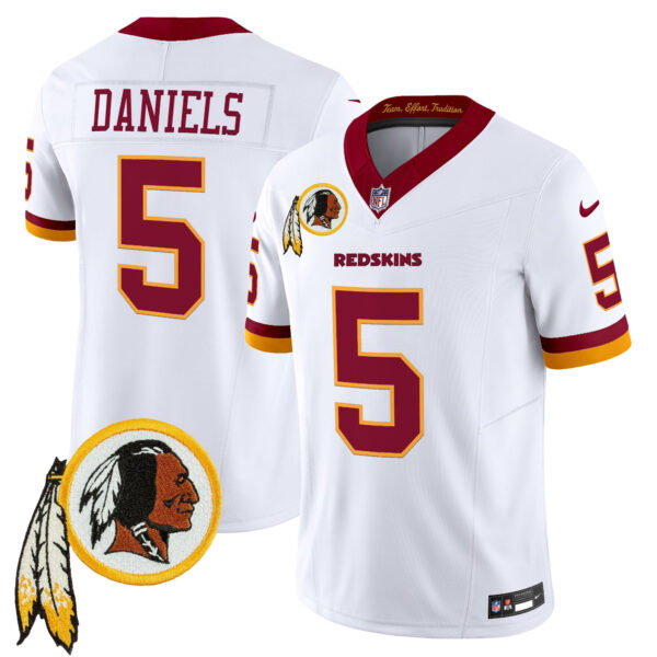 Washington Commanders Jayden Daniels Throwback Vapor Limited Jersey - All Stitched - White