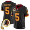 Washington Commanders Jayden Daniels Throwback Vapor Limited Jersey - All Stitched - Black