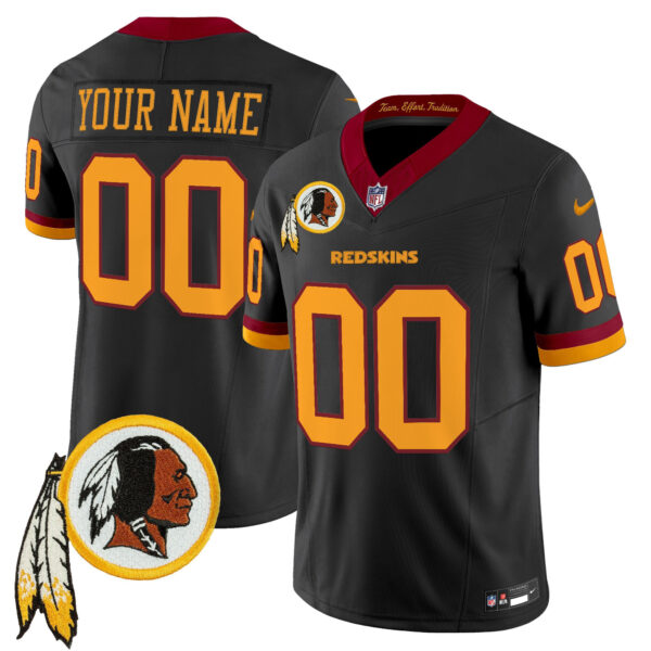 Washington Commanders Throwback Vapor Limited Custom Jersey - All Stitched - Black