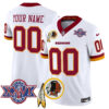 Washington Commanders Throwback 1992 Super Bowl XXVI Patch Vapor Limited Custom Jersey - All Stitched - White
