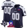 Dallas Cowboys 2024 Pro Bowl Patch Vapor Jersey - All Stitched - Alternate Navy