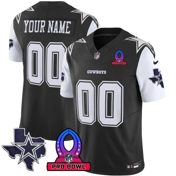 Dallas Cowboys 2024 Pro Bowl Patch Vapor Jersey - All Stitched - Black