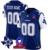 Dallas Cowboys 2024 Pro Bowl Patch Vapor Jersey - All Stitched - Royal