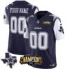 Dallas Cowboys 2023 NFC East Champions Patch Vapor Custom Jersey - All Stitched - Navy