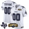 Dallas Cowboys 2023 NFC East Champions Patch Vapor Custom Jersey - All Stitched - White
