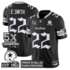 Dallas Cowboys Emmitt Smith 'Gothic Lone Star Edition' 5x Champions Patch Vapor Limited Jersey - All Stitched - Black