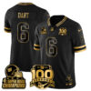New York Giants Jaxson Dart 100th Season 4-Time Champions Vapor Limited Jersey - All Stitched - Black Gold