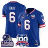 New York Giants Jaxson Dart 100th Season 4-Time Champions Vapor Limited Jersey - All Stitched - Royal