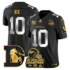 Denver Broncos Bo Nix Throwback 3-Times Champions Patch Vapor Limited Jersey - All Stitched - Black Limited