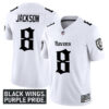 Baltimore Ravens Lamar Jackson 'Gothic Nevermore Edition' Vapor Limited Jersey - All Stitched - White
