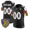 Baltimore Ravens 'Maryland Flag Edition' 30th Anniversary Patch Vapor Limited Custom Jersey - All Stitched - Black