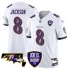Baltimore Ravens Lamar Jackson Joe D. Jacoby Patch Vapor Limited Jersey - All Stitched - White