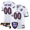 Baltimore Ravens Lamar Jackson Joe D. Jacoby Patch Vapor Limited Jersey - All Stitched - White