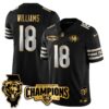 Chicago Bears Caleb Williams 2025 NFC North Division Champions Vapor Limited Gold Jersey - All Stitched - Black Limited