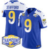 Los Angeles Rams Matthew Stafford 2024 NFC West Division Champions Vapor Limited Jersey - All Stitched - Royal Alternate