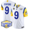 Los Angeles Rams Matthew Stafford 2024 NFC West Division Champions Vapor Limited Jersey - All Stitched - White