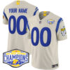 Los Angeles Rams 2024 NFC West Division Champions Vapor Limited Custom Jersey - All Stitched - Bone