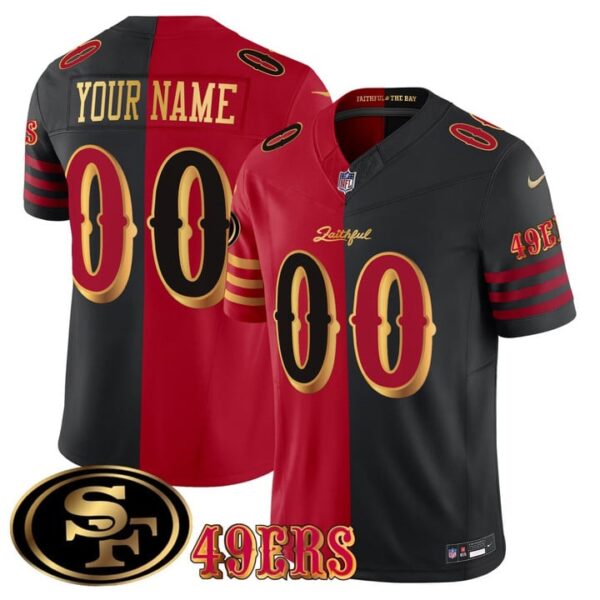 San Francisco 49ers Split Custom Jersey - All Stitched