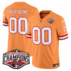 Tampa Bay Buccaneers 2024 NFC South Division Champions Patch Vapor Limited Custom Jersey - All Stitched - Creamsicle