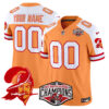 Tampa Bay Buccaneers 2024 NFC South Division Champions Patch Vapor Limited Custom Jersey - All Stitched - Creamsicle Alternate