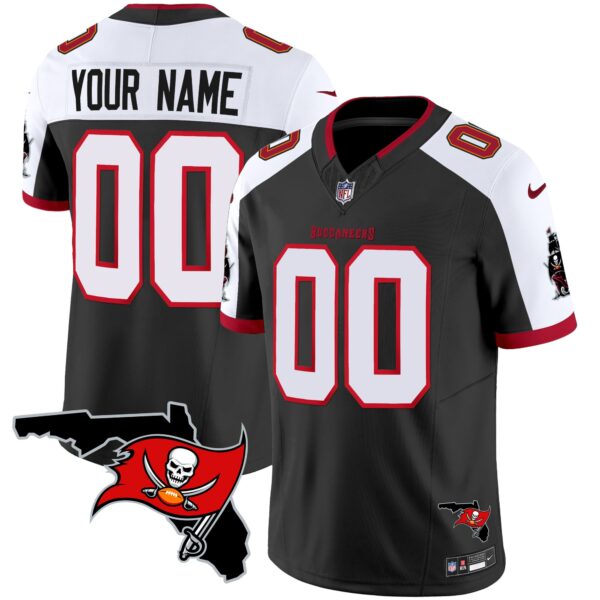 Tampa Bay Buccaneers Florida Patch Vapor Limited Custom Jersey - All Stitched - Black Alternate