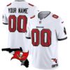 Tampa Bay Buccaneers Florida Patch Vapor Limited Custom Jersey - All Stitched - White
