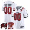 Tampa Bay Buccaneers Tampa Bay Logo Patch Custom Jersey - All Stitched - White