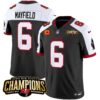 Tampa Bay Buccaneers Baker Mayfield 2023 NFC South Champions Patch Vapor Jersey - All Stitched - Black Alternate