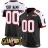 Tampa Bay Buccaneers 2023 NFC South Champions Patch Vapor Custom Jersey - All Stitched - Black Alternate