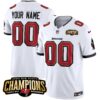 Tampa Bay Buccaneers 2023 NFC South Champions Patch Vapor Custom Jersey - All Stitched - White
