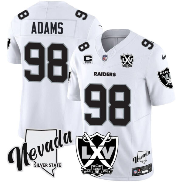 Las Vegas Raiders Maxx Crosby 65th Anniversary Vapor Limited Jersey - All Stitched - White