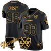 Las Vegas Raiders Maxx Crosby 65th Anniversary Gold Vapor Limited Jersey - All Stitched - Black Gold
