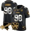 Las Vegas Raiders Maxx Crosby 65th Anniversary Gold Vapor Limited Jersey - All Stitched - Black Limited