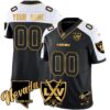 Las Vegas Raiders 65th Anniversary Gold Vapor Limited Custom Jersey - All Stitched - Black Alternate