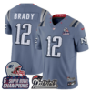 New England Patriots Tom Brady '6x Champions' Patch Rivalries Vapor Limited Jersey - All Stitched - Teal