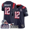 New England Patriots Tom Brady '6x Champions' Patch Rivalries Vapor Limited Jersey - All Stitched - Navy