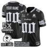 Dallas Cowboys 'Gothic Lone Star Edition' 5x Champions Patch Vapor Limited Custom Jersey - All Stitched - Black