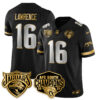 Jacksonville Jaguars Trevor Lawrence AFC South Division Champions Vapor Limited Gold Jersey - All Stitched - Black Limited