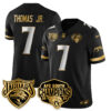 Jacksonville Jaguars Brian Thomas Jr. AFC South Division Champions Vapor Limited Gold Jersey - All Stitched - Black Limited