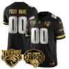 Jacksonville Jaguars AFC South Division Champions Vapor Limited Gold Custom Jersey - All Stitched - Black Limited