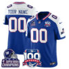 New York Giants 4x Champions 100th Season Patch Vapor Limited Custom Jersey - All Stitched - Royal Alternate