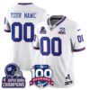 New York Giants 4x Champions 100th Season Patch Vapor Limited Custom Jersey - All Stitched - White