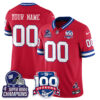 New York Giants 4x Champions 100th Season Patch Vapor Limited Custom Jersey - All Stitched - Red