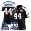 New York Giants Cam Skattebo 4x Champions 100th Season Patch Vapor Limited Jersey - All Stitched - Black Alternate