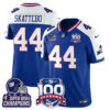 New York Giants Cam Skattebo 4x Champions 100th Season Patch Vapor Limited Jersey - All Stitched - Royal Alternate